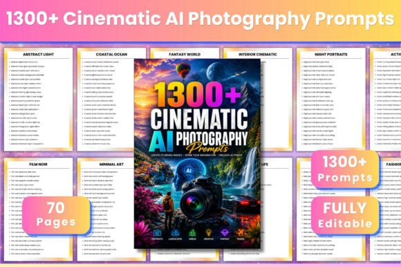 Download 1300+ Cinematic AI Photography Prompts - Cinematic Collection