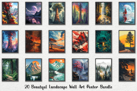 Download Beautiful Landscape Wall Art Poster Set - Landscape Collection