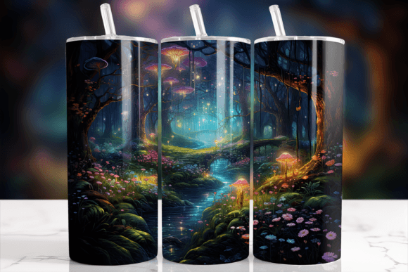 Download Enchanted Forest Landscape Tumbler Wrap - Landscape Collection
