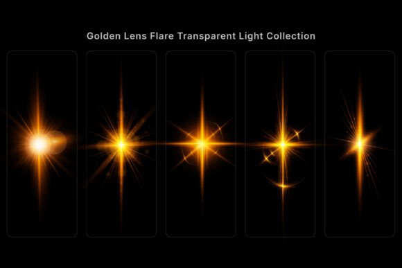 Download Golden Cinematic Lens Flare Light Set - Cinematic Collection
