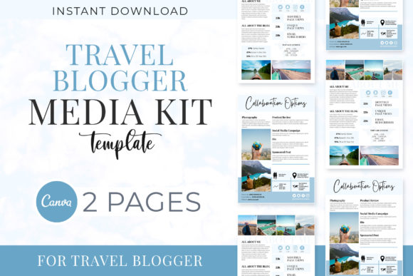Download Travel Blogger Media Kit Template - Blogger Collection