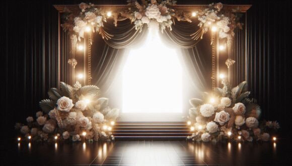 Download A Cinematic Floral Border with Dramatic - Cinematic Collection