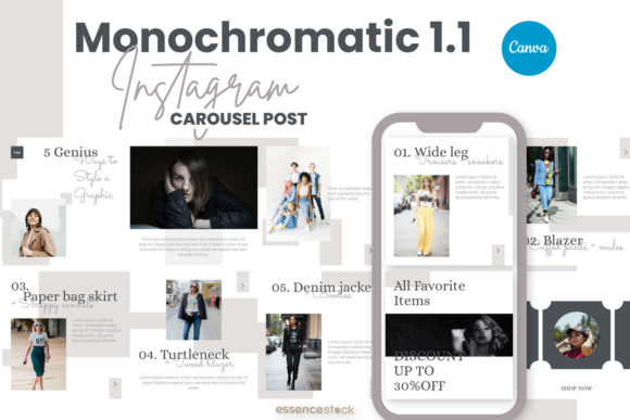 Download Fashion Blogger Instagram Carousel Post - Blogger Collection