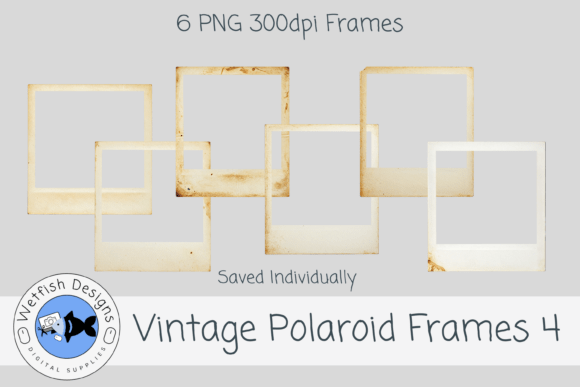 Download Vintage PNG Polaroid Frames 4 - Premium Bundle