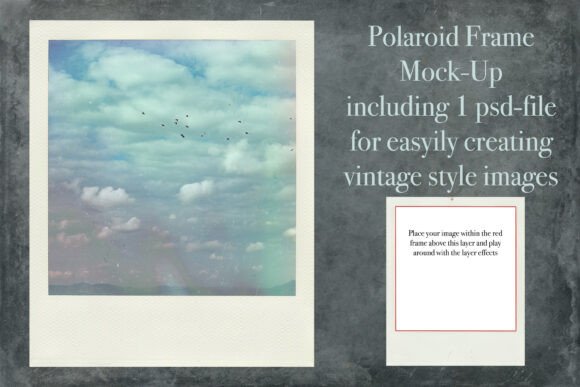 Download Vintage Polaroid Frame Mockup - Premium Bundle