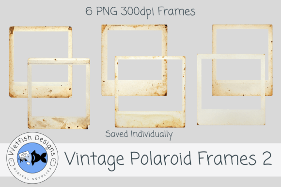 Download Vintage PNG Polaroid Frames 2 - Premium Bundle