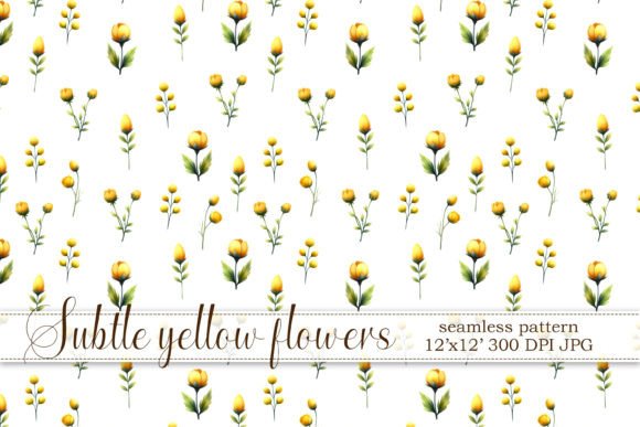 Download Subtle Yellow Flower Seamless Pattern - Subtle Collection