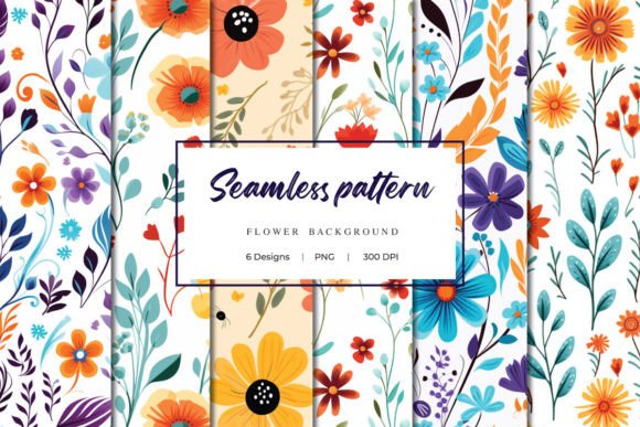 Download Subtle Bohemian Floral Seamless Patterns - Subtle Collection
