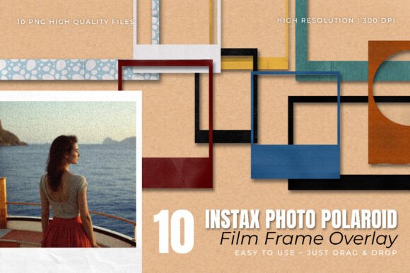 Download 10 Instax Photo Polaroid Film Frame - Premium Resources