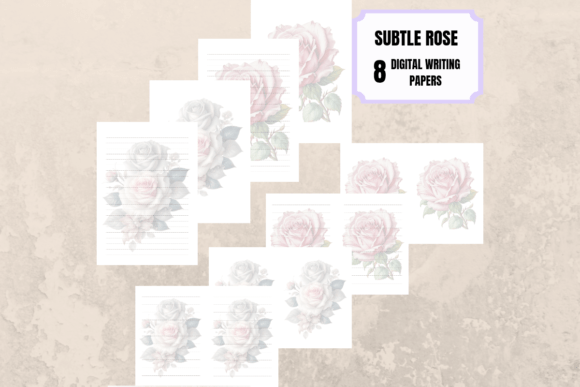Download Subtle Rose Writing Paper 0001 - Subtle Collection