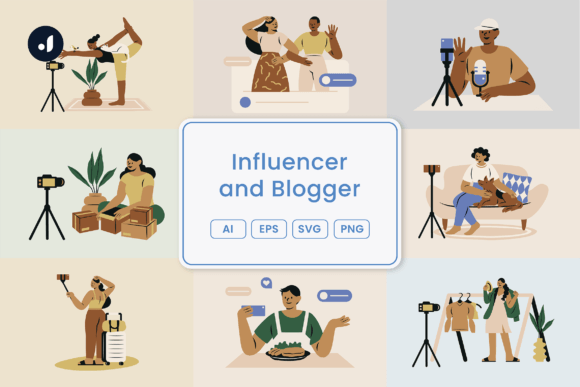 Download Influencer and Blogger Illustration - Blogger Collection