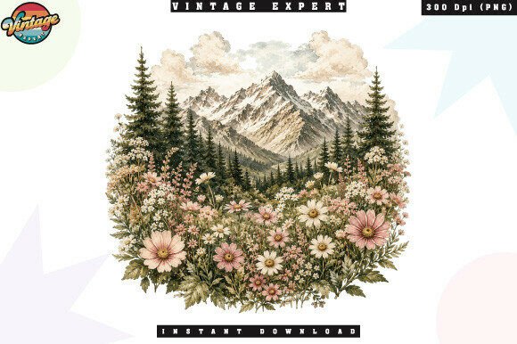 Download Wildflower Mountain Landscape PNG - Landscape Collection