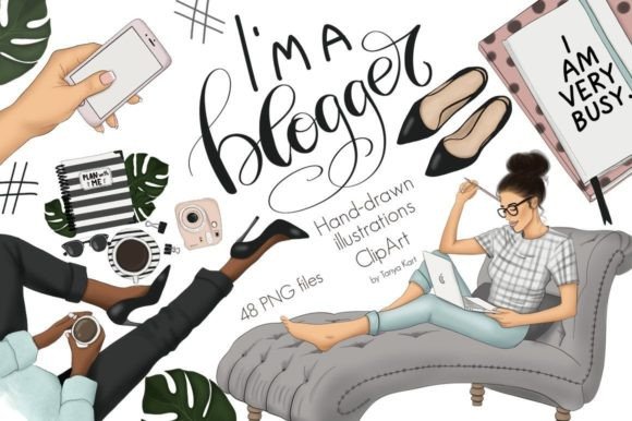 Download I Am a Blogger Graphic Design Kit - Blogger Collection