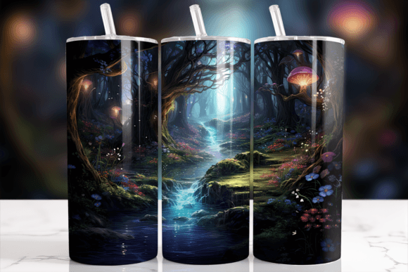 Download Magical Forest Stream Landscape Tumbler - Landscape Collection