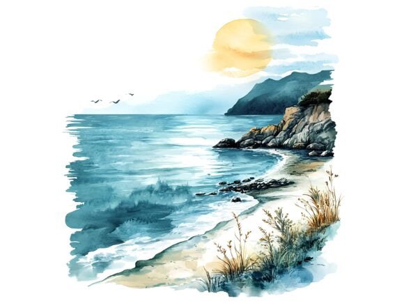 Download 10 Seaside Nature Landscape Clipart Set - Landscape Collection