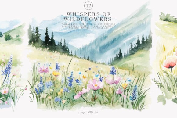 Download Landscape Clipart Watercolor Meadow - Landscape Collection
